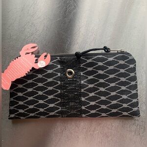 Alaina Marie Wristlet - Black & Silver